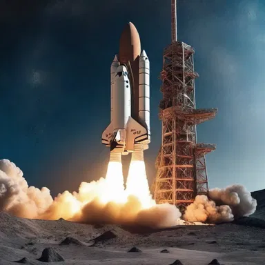As the spaceship blasted off into the unknown, the astronauts calculated the trajectory, adjusted the controls, and so began their thrilling voyage to another galaxy.
