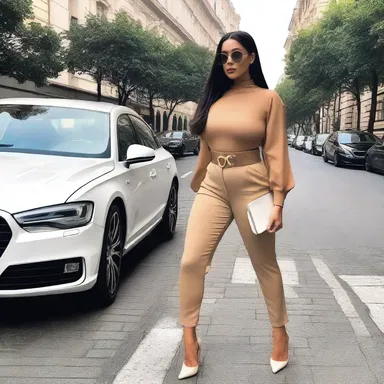She is always up to date with the latest fashion trends, her outfits are so stylish.