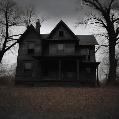 The old, creaky house was so dark and eerie, it sent shivers down my spine.