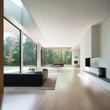 The minimalist house was designed with clean lines and an open floor plan, so it felt spacious and airy.
