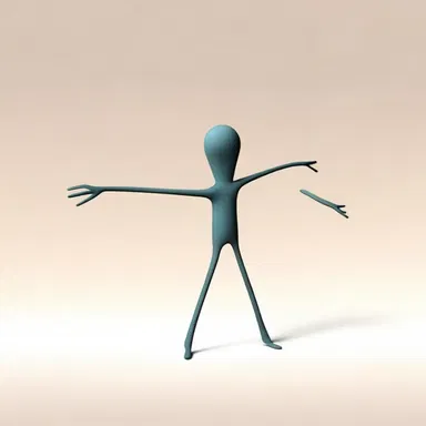 The character stretched its arms so in the same way as a rubber band, reaching for an object far away.