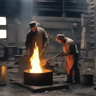 During the industrial revolution, the process of removing dross from molten metals was a significant challenge for metalworkers.