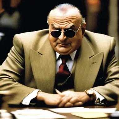 In the movie, the villain was portrayed as a cunning businessman who used the dross of society to further his own agenda.