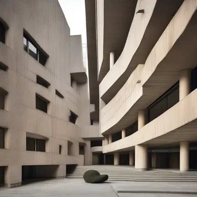 The modernist architect chose to incorporate dross-like textures in the design of the building, symbolizing the imperfections of society.