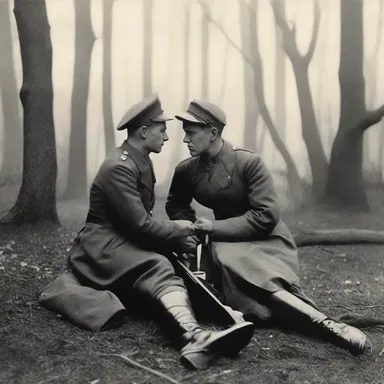 The story depicted the tragic love affair between two fallen soldiers.
