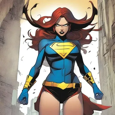 The comic book series follows the journey of a fallen superheroine who battles her inner demons and seeks redemption.