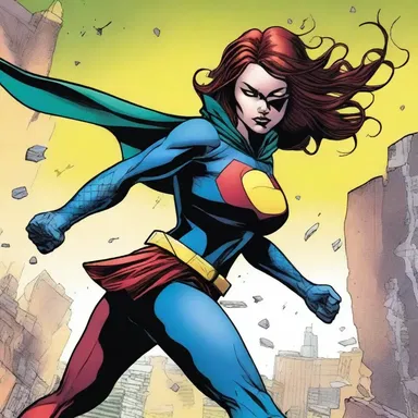 The comic book series follows the journey of a fallen superheroine who battles her inner demons and seeks redemption.