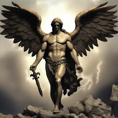In Greek mythology, the fallen angels were named Titans, who were defeated by the Olympian gods.
