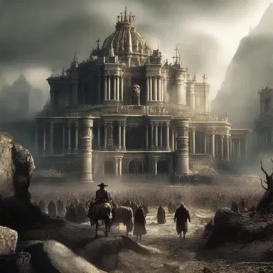 The movie depicted a fallen empire, showcasing the tragic downfall of a once powerful kingdom.