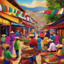 This is a vibrant and lively image capturing the essence of Mexican culture