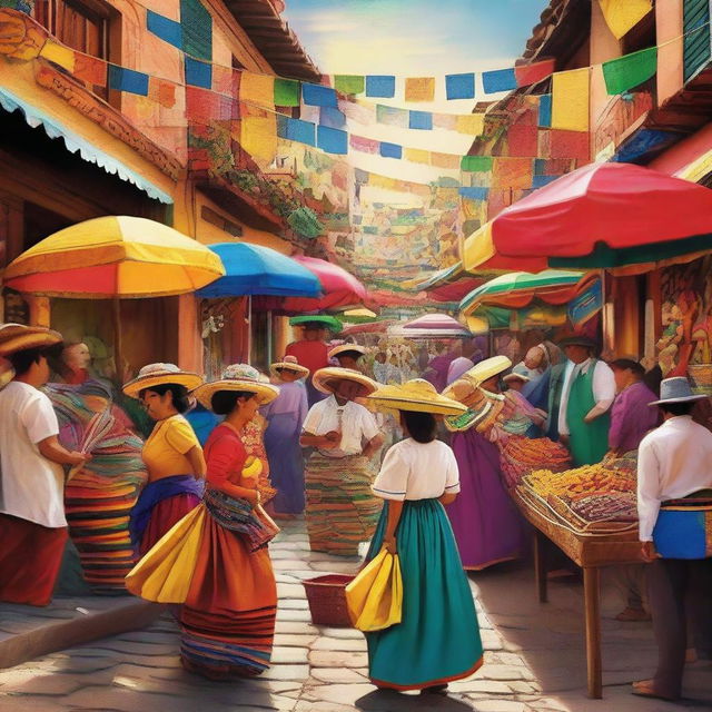 This is a vibrant and lively image capturing the essence of Mexican culture