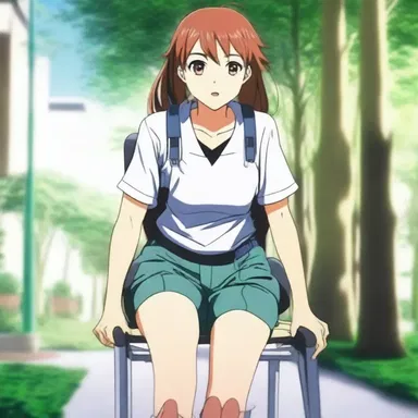 The main character in the anime series overcame paralytic abasia and learned to walk again through sheer determination and a rigorous rehabilitation program.