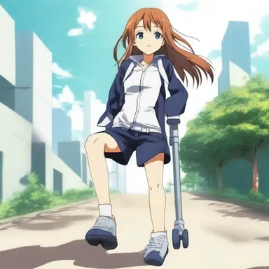 The main character in the anime series overcame paralytic abasia and learned to walk again through sheer determination and a rigorous rehabilitation program.