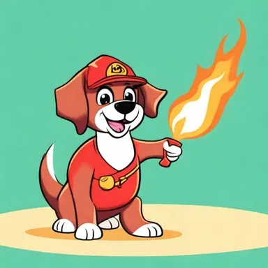 In the cartoon series, the dog character's name was Canicula and it had the ability to control fire.