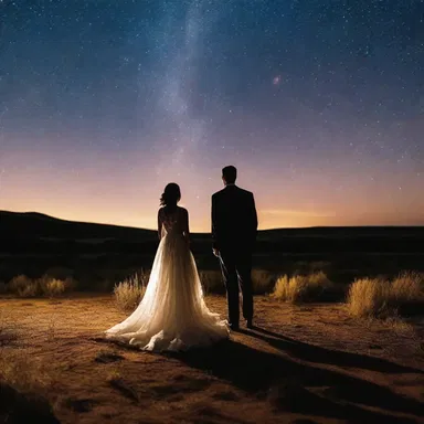 Under the canicular sky, the couple shared a romantic evening watching shooting stars.