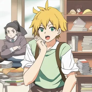 The vexing character in the anime series constantly annoyed the other characters with his pranks and mischief.