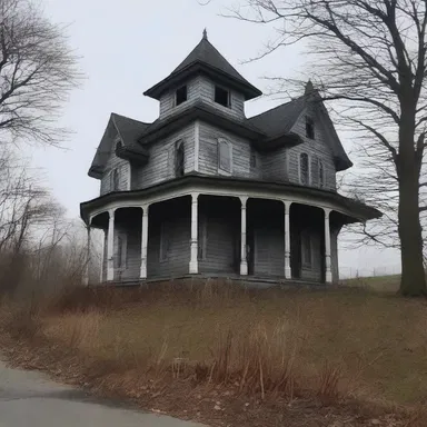 The eerie sounds coming from the haunted house were vexing to the terrified residents of the town.