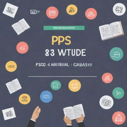 A high-quality YouTube cover image for a PPSC (Punjab Public Service Commission) preparation channel, showcasing elements such as study materials, online education tools, and symbols related to PPSC.