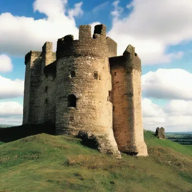 The old and woebegone castle stood as a testament to the turbulent times of the medieval era.