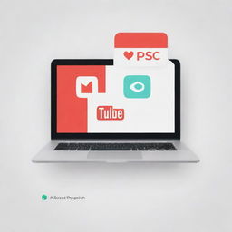 Create a dynamic and engaging YouTube cover page with the title 'PPSC Preparation', incorporating elements such as textbooks, a laptop, and Punjab Public Service commission logo