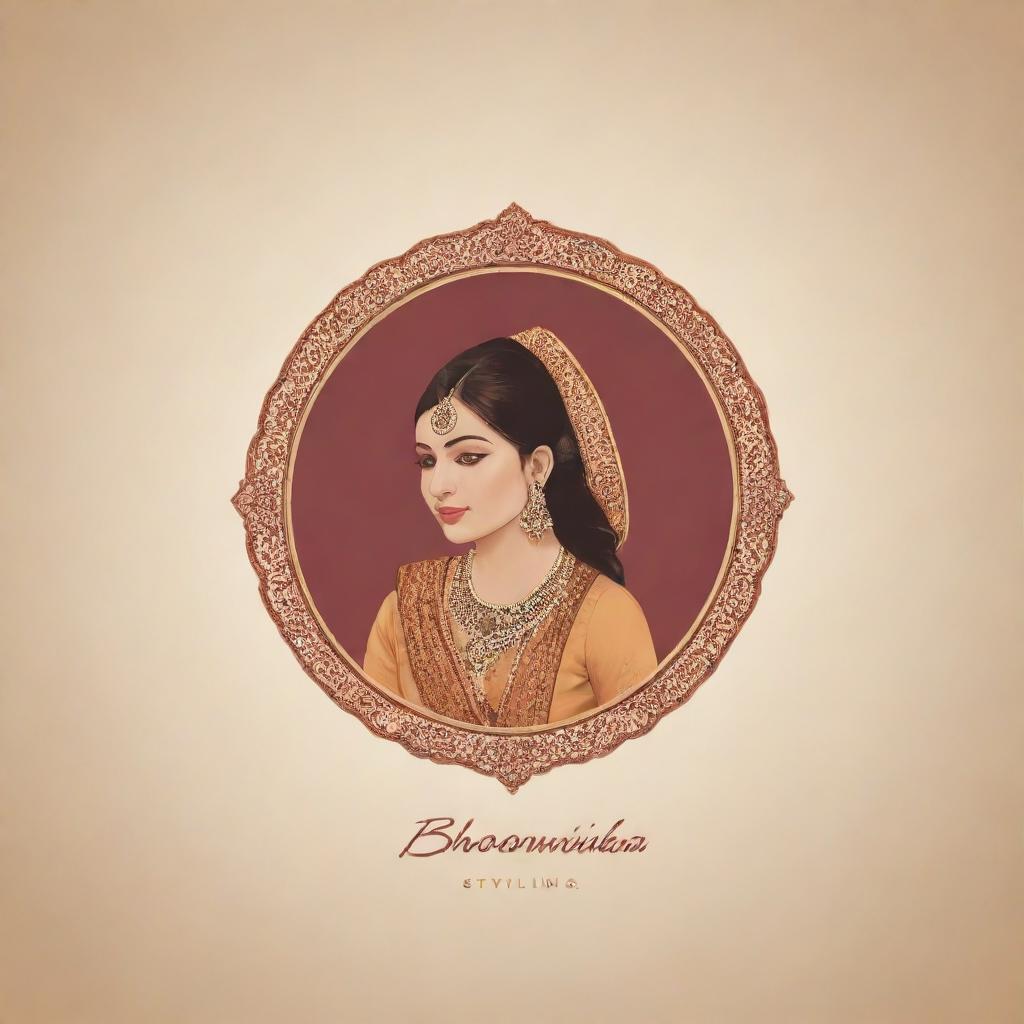 A designer boutique logo named 'Bhoomika Styling' with a touch of Indian aesthetic.