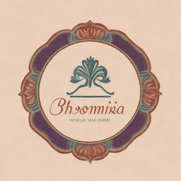 A designer boutique logo named 'Bhoomika Styling' with a touch of Indian aesthetic.