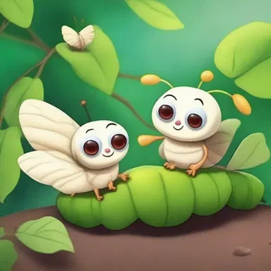 In the cartoon, a mischievous silkworm moth named Sylvestor went on hilarious adventures with his best friend, a caterpillar.