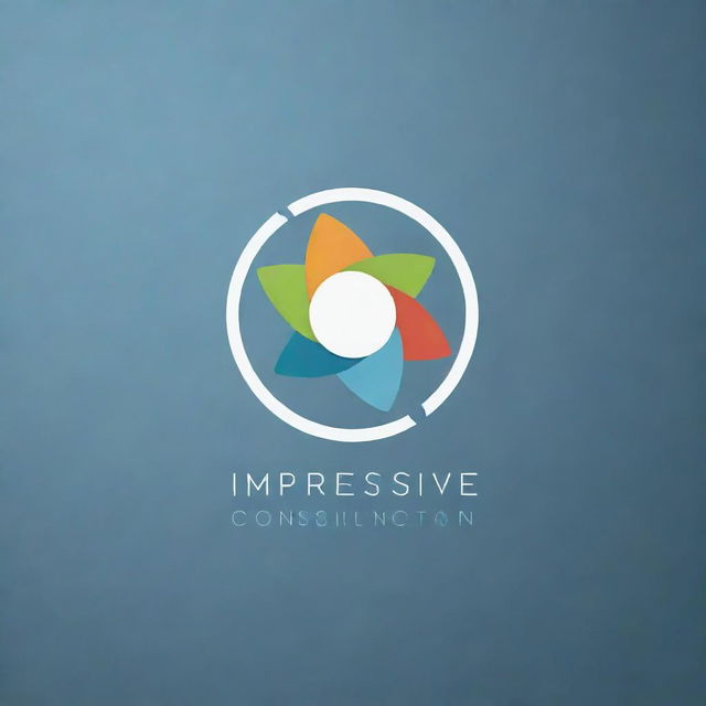 A professional logo for a PR consultancy named 'imPResive Consultan'. It should convey trustworthiness and effectiveness in communication. Use dynamic shapes and calming colors.