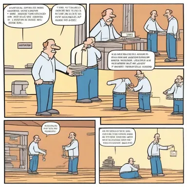 In the comic strip, the character accidentally bumped into the trimmer joist, causing a hilarious chain reaction of events.