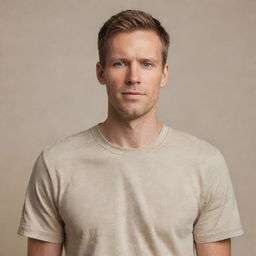 A tall man with wheat-colored complexion, dressed in casual clothes. His eyes are engaging and his demeanor is confident. He is set against a neutral background.