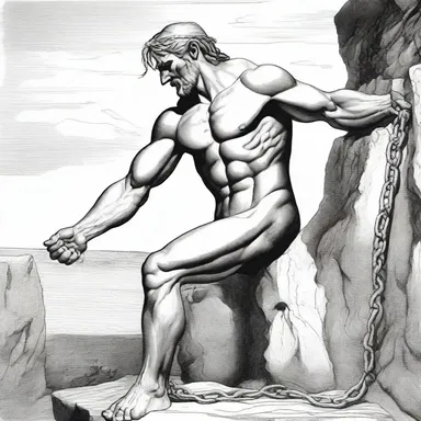 In Greek mythology, Prometheus was punished by being chained to a rock with a peg.