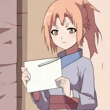 In the anime series Naruto, the character Sakura uses a peg to attach a note to a wall.