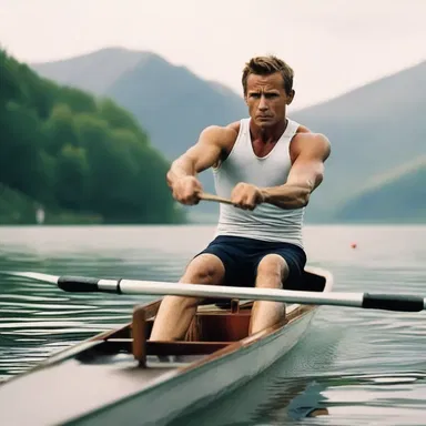 In the movie, the rower's peg breaks and he is left without the ability to row the boat.