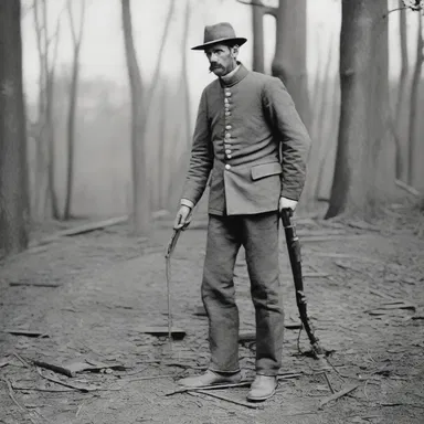 During the American Civil War, soldiers used pegs as makeshift crutches for their injured limbs.