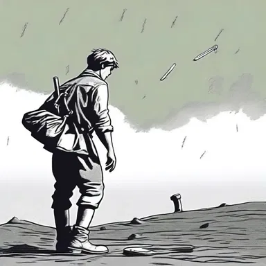 In the novel, the protagonist lost his peg in a battle, symbolizing the loss of his ability to stand strong.