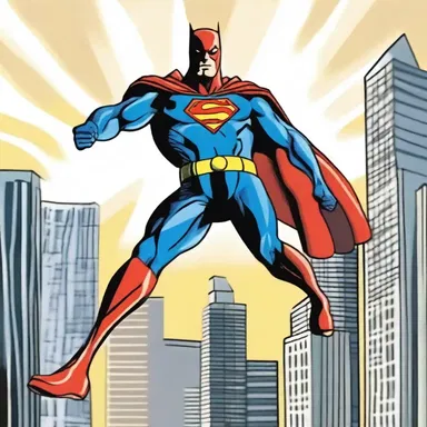 The superhero's superpower was his peg-like legs that enhanced his jumping ability.