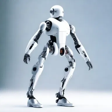 In the futuristic world, humans replaced their natural legs with advanced robotic pegs for enhanced mobility.