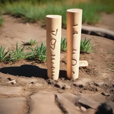 The couple carved their initials on a peg and planted it in the ground as a symbol of their love.