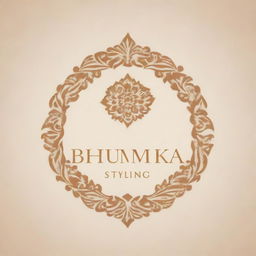 A designer boutique logo named 'Bhumika Styling' with a touch of Indian aesthetic.