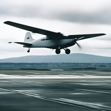 In the movie, the pilot skillfully landed the plane despite the challenging crosswind conditions.