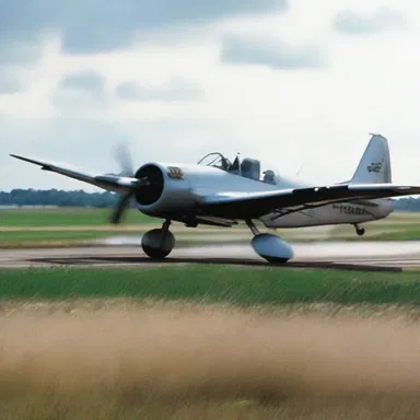 In the movie, the pilot skillfully landed the plane despite the challenging crosswind conditions.
