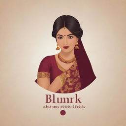 A classy, vibrant designer boutique logo named 'Bhumika Styling', with an elegant Indian lady and a touch of maroon.