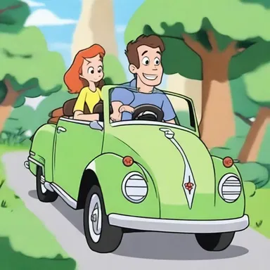 In the animated series, the main character's trusted friend would always drive them around on their exciting adventures.