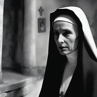 The nun, practicing her faith in solitude, remained coy when asked about her spiritual experiences.