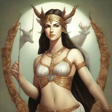 In Greek mythology, the goddess Artemis would often appear coy and shy in front of mortals.