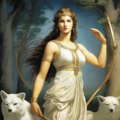 In Greek mythology, the goddess Artemis would often appear coy and shy in front of mortals.
