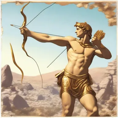 Apollo, the Greek god of archery, would shoot down his enemies with deadly accuracy using his golden bow.