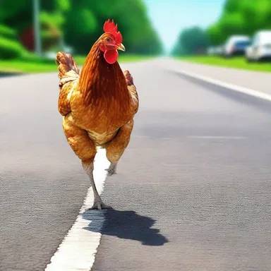 Why did the chicken cross the road? To shoot down any rumors that it was afraid!