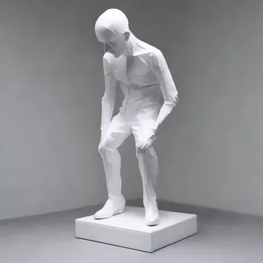 The artist created a thought-provoking sculpture that depicted the concept of the master race and its belief in superiority.