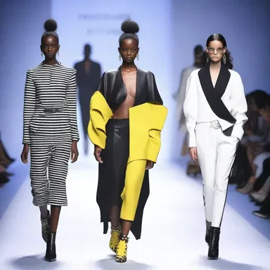 The designer's collection showcased a bold and avant-garde style, emphasizing the disconnectedness from traditional fashion trends.